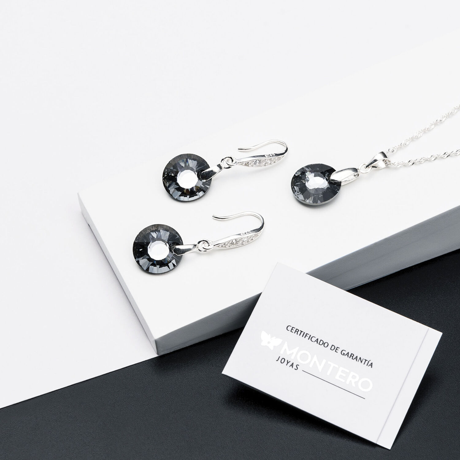 Conjunto Enigma Cristales Genuinos Silver Night image number 1.0