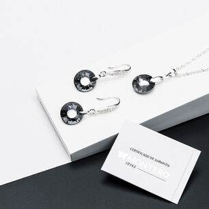 Conjunto Enigma Cristales Genuinos Silver Night
