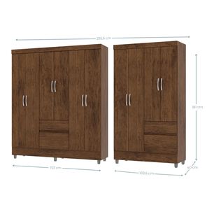 Combo Closet Vekkahome Ideal 6 Puertas + 4 Puertas 271156+271184