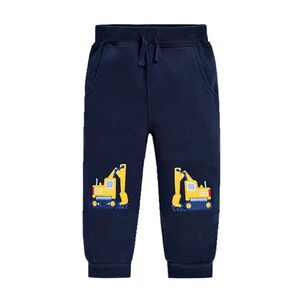 Pantalón Buzo Niño 100% Algodón Jump Kids Azul Excavadora