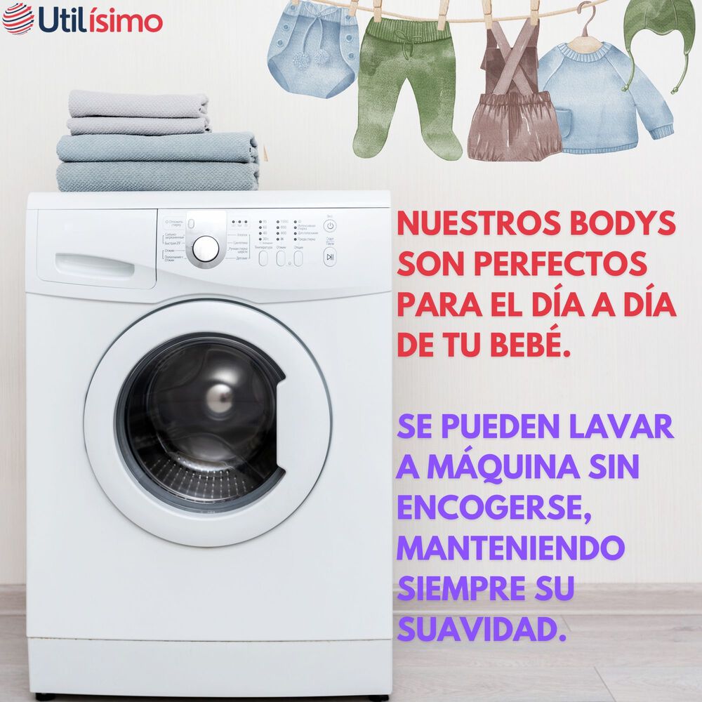 Pack 5 Bodys Niño Manga Larga Tedmimak 100% Algodón Happy Fox image number 4.0