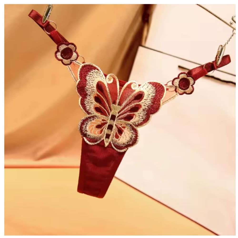 Colaless Bordado Mariposa, Cinta Ajustable Lenceria Exotica image number 13.0