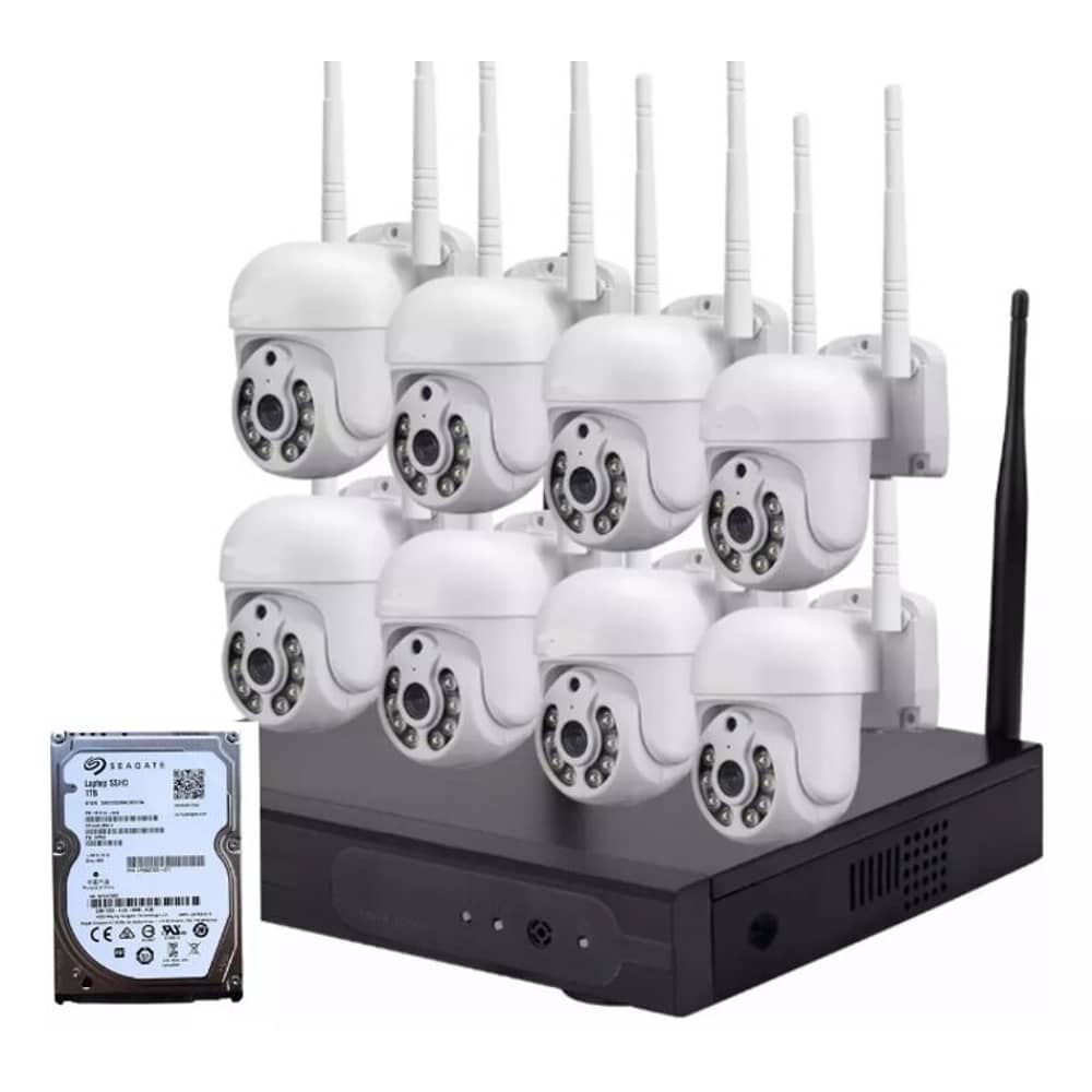 Kit 8 C&aacute;maras Profesional Ip Audio 355 Colorvu Con Disco Duro 1 Terabyte image number 0.0