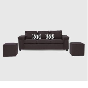 Sof&aacute; Mons Sicilia / 3 Cuerpos + 2 Pouf