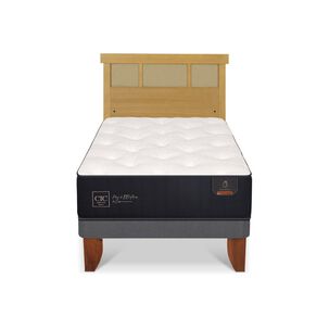 Cama Europea Cic Linea Premium / 1.5 Plazas / Base Normal + Respaldo