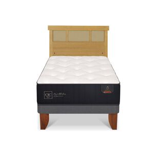 Cama Europea Cic Linea Premium / 1.5 Plazas / Base Normal + Respaldo