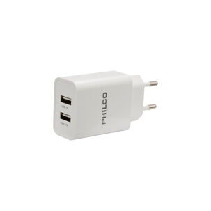Cargador Doble Usb Carga Rápida + Cable Tipo C Blanco - Ps