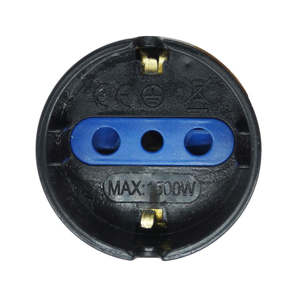 Enchufe Adaptador Schuko Negro 1500w Philco image number 2.0