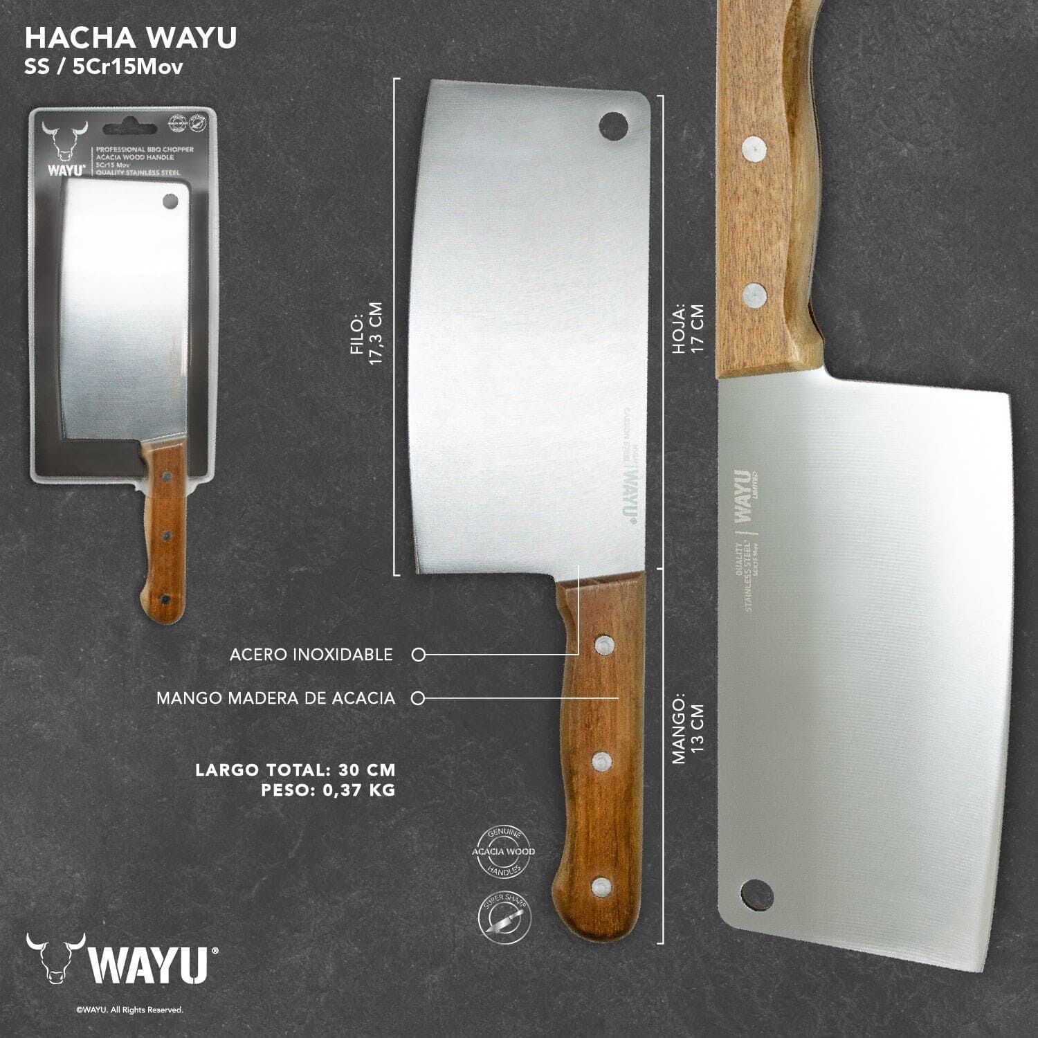 Hacha Para Corte De Carnes Wayu image number 1.0