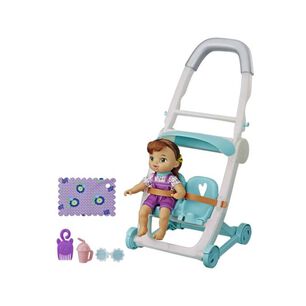 Juguete Mu&ntilde;eca Lucy Casta&ntilde;a Baby Alive Con Coche Y Accesorios