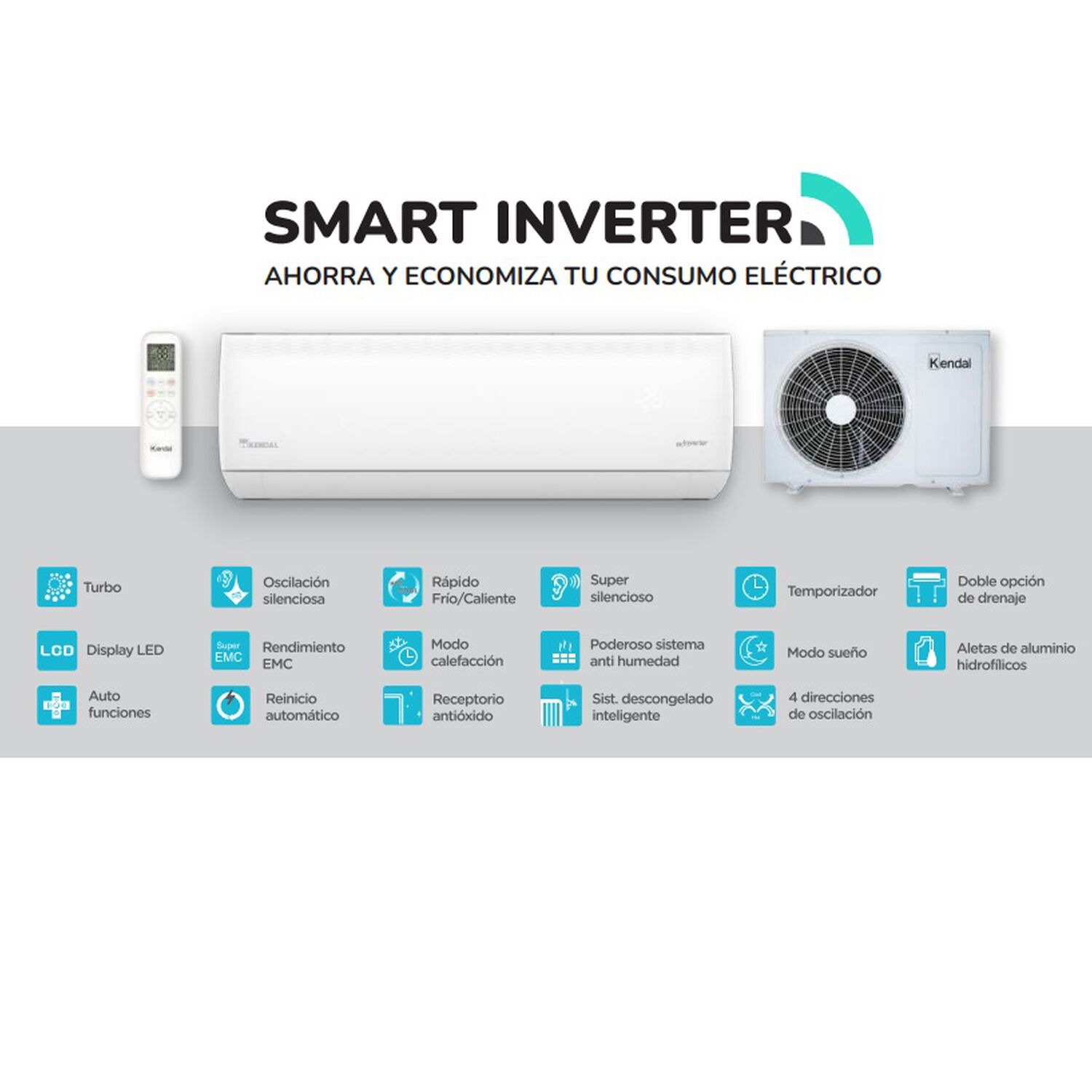 Aire Acondicionado Split Frio-calor Inverter 18000 Btu Wifi Kendal image number 4.0