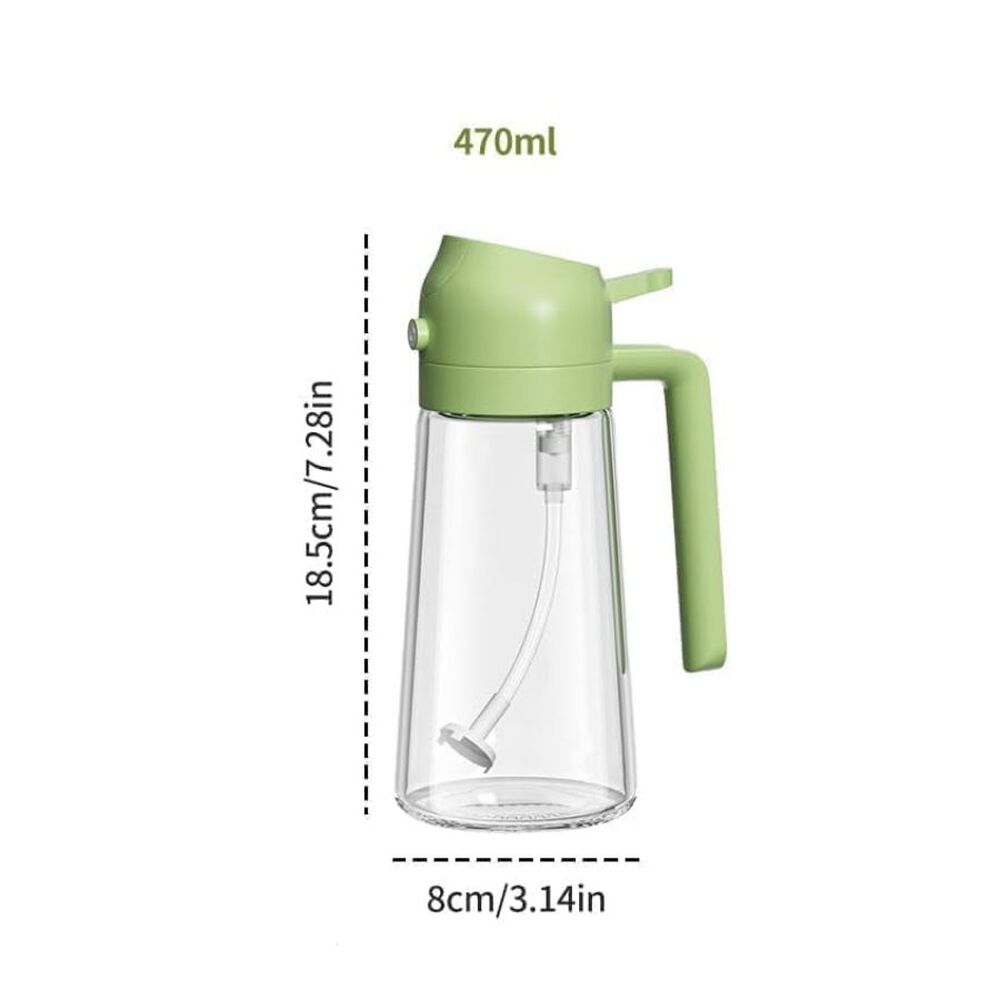 Dispensador Y Pulverizador De Aceite 2 En 1 Verde 470 Ml image number 2.0