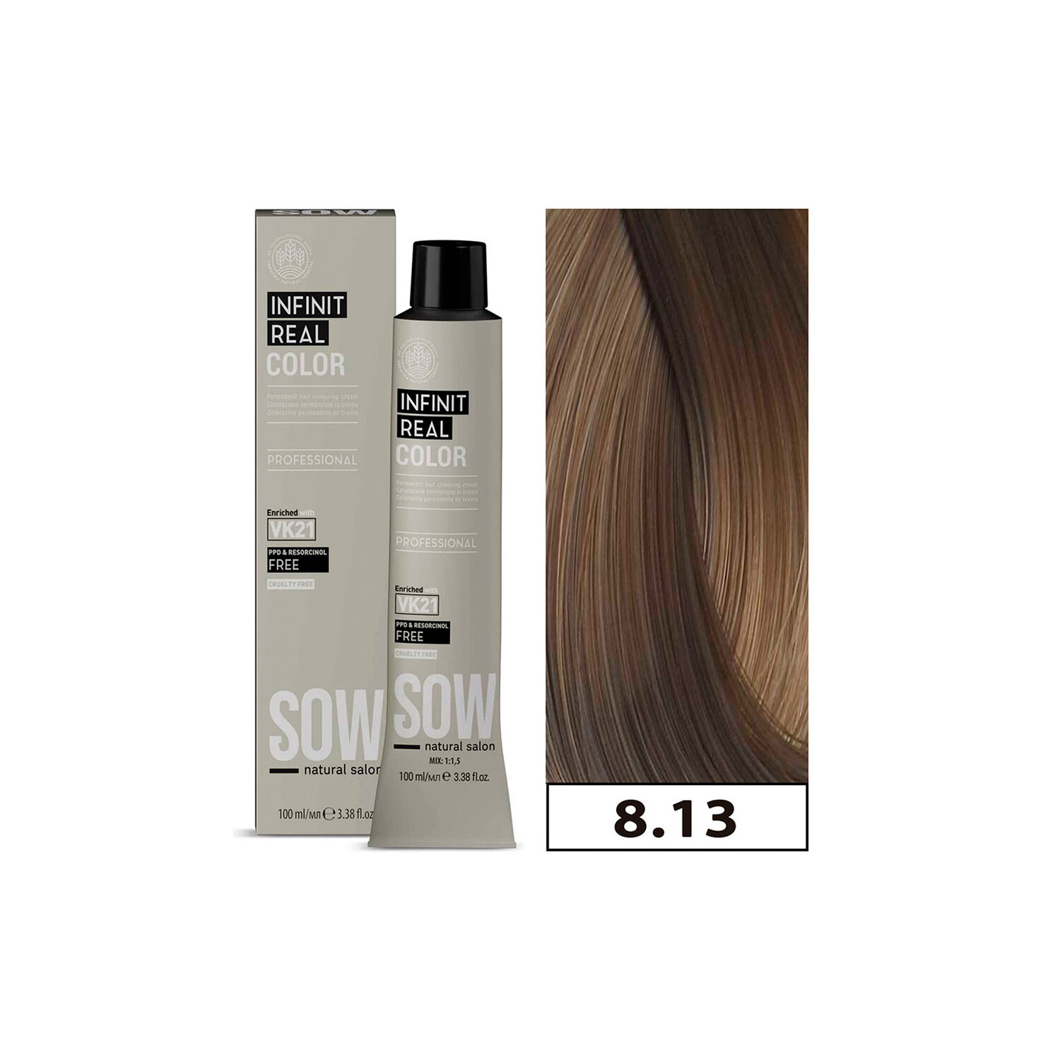Tintura Sow Vk21 Permanente Sin Amoniaco 100ml + Oxidante image number 0.0