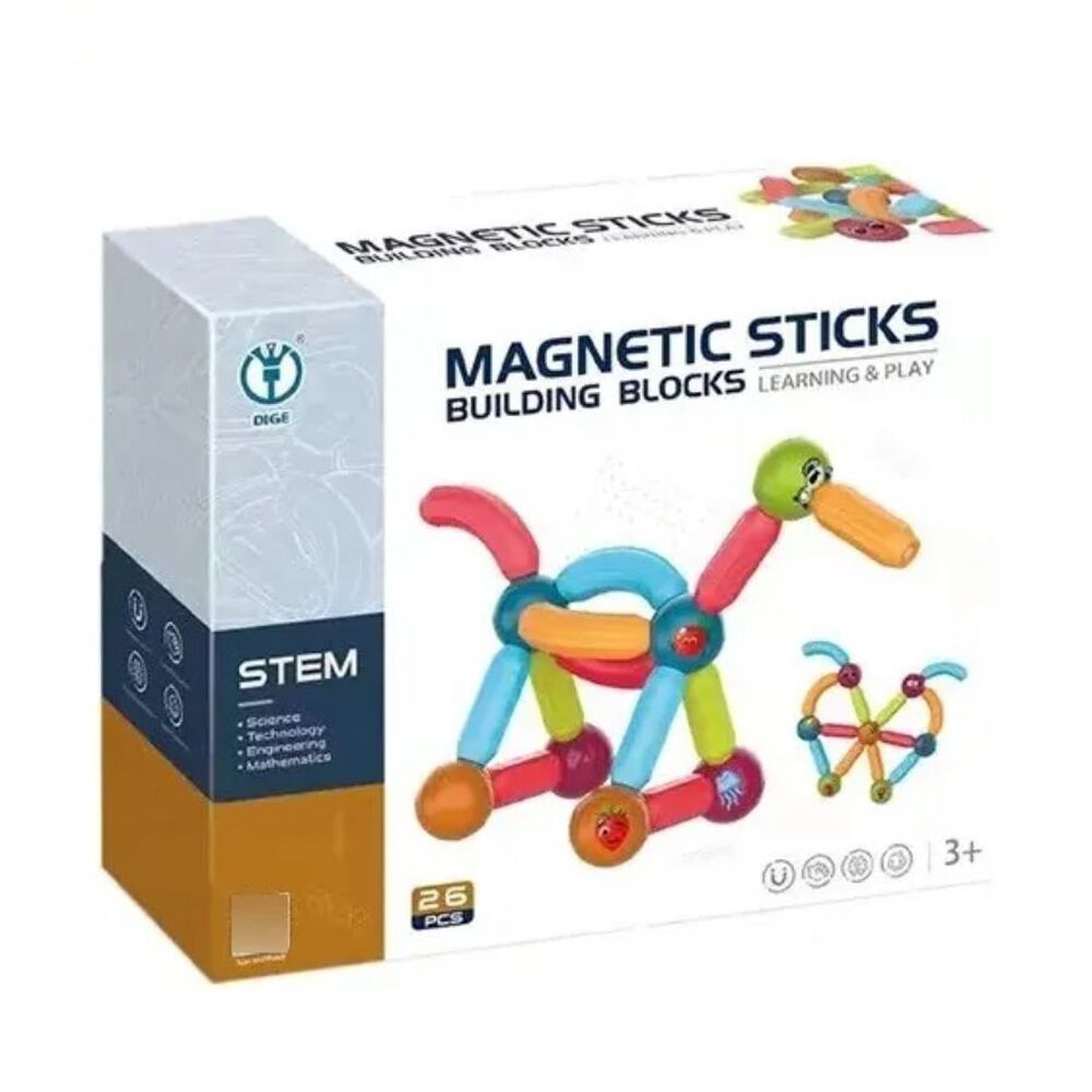Juego Bloques Magn&eacute;tico Sticks 26 Piezas image number 2.0