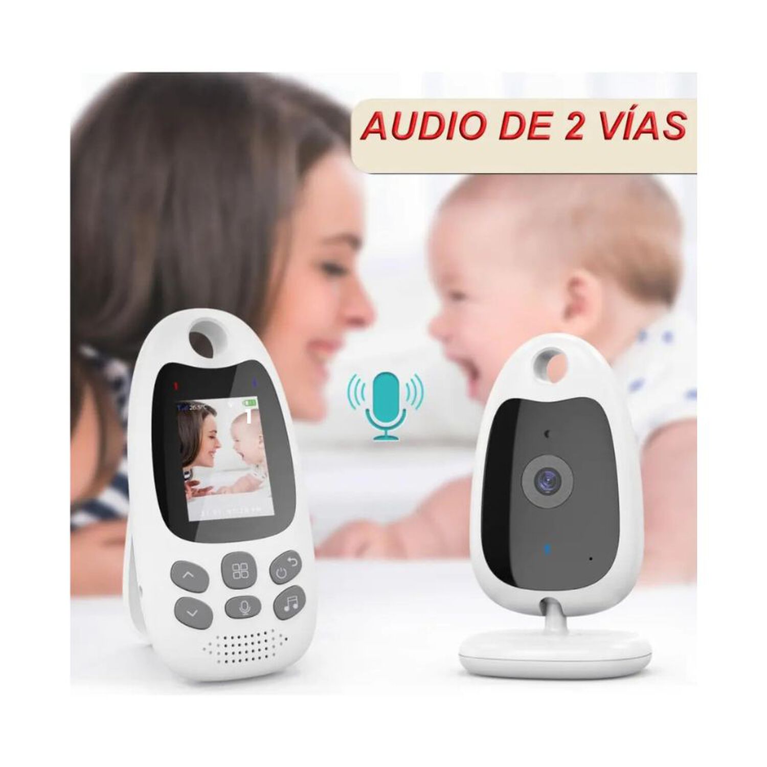 Monitor De Bebe Camara Video Vision Nocturna Audio Bidireccional image number 3.0