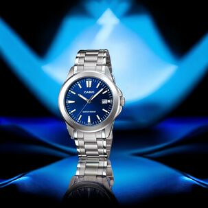 Reloj De Mujer Casio Silver Blue Ltp-1215a-2a2df