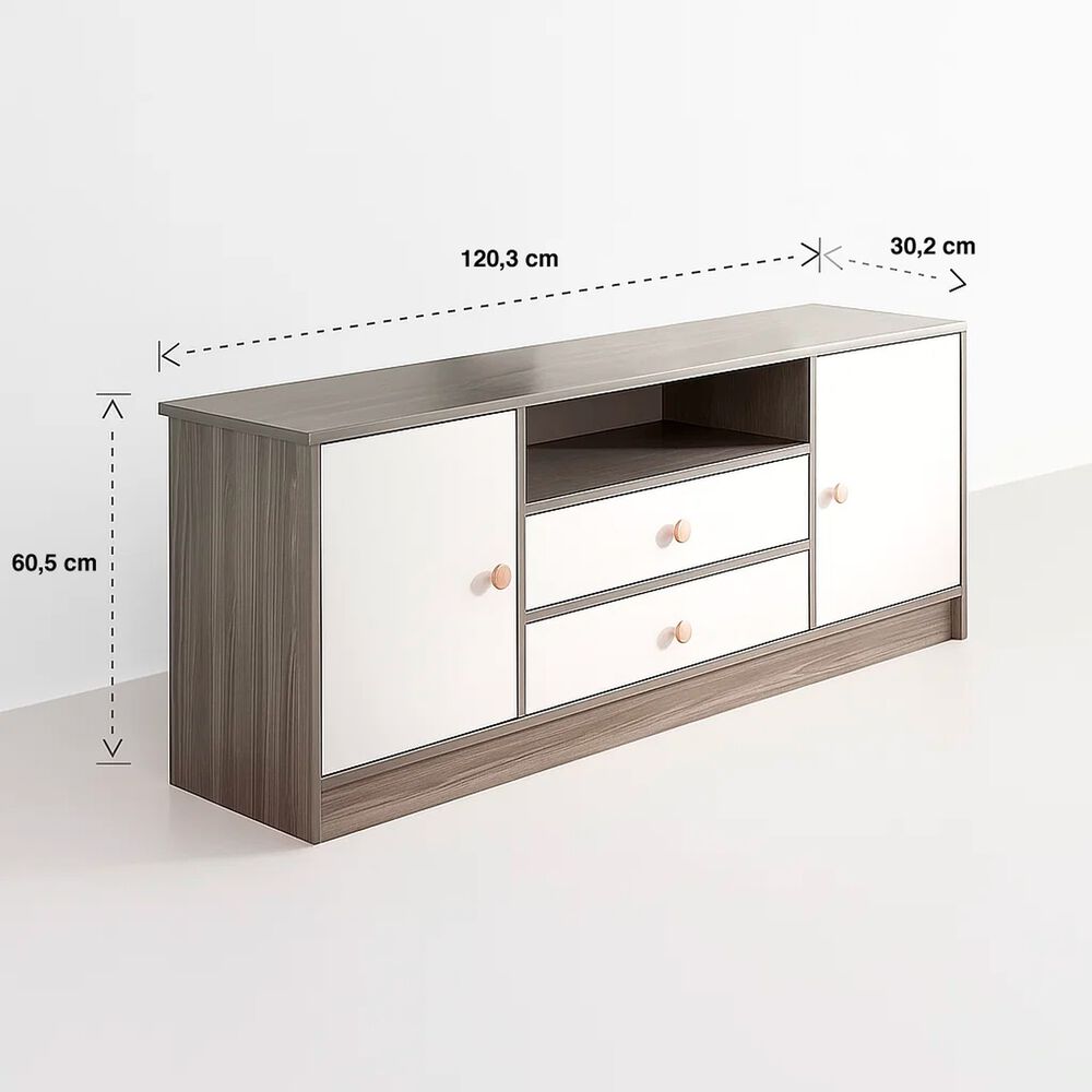 Rack De Tv O Buffet Con Cajones Nordic image number 3.0