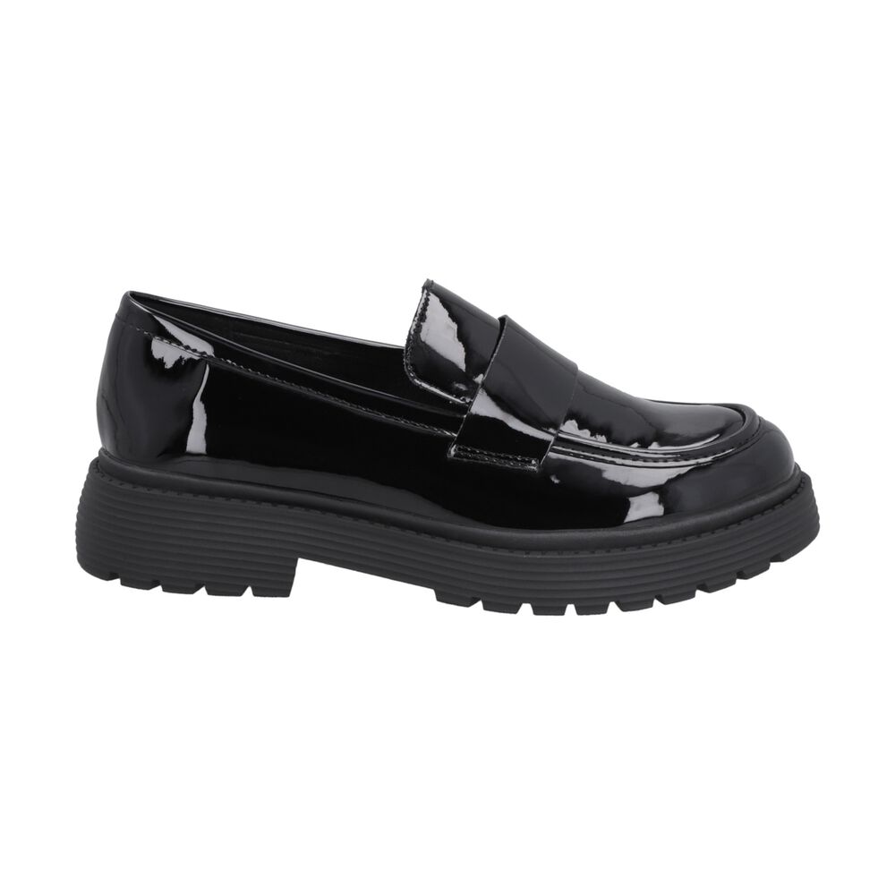 Mocas&iacute;n Mujer Negro Plataforma Glossy Police image number 0.0