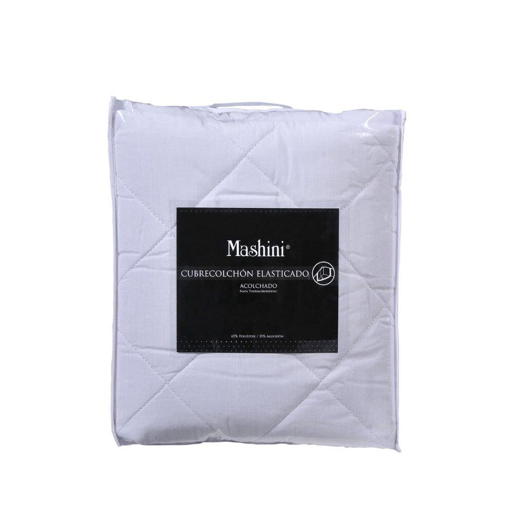 Cubrecolchon Elasticado Mashini 2 Plazas Blanco image number 2.0