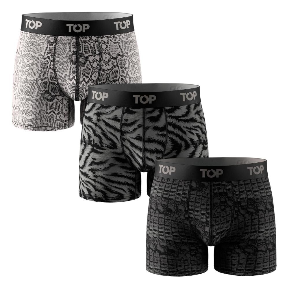 Pack 3 Boxer Medio Algodón Skins Top image number 0.0