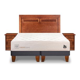 Cama Europea Cic Cocopedic / King / Base Dividida + Set De Maderas