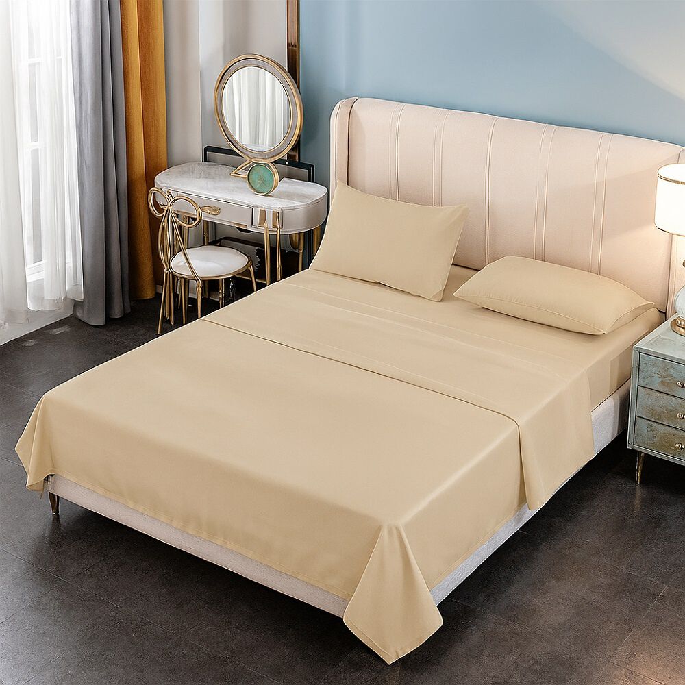 Juego De S&aacute;bana 200 Hilos 2 Plazas 4 Piezas Variedad Colores image number 20.0