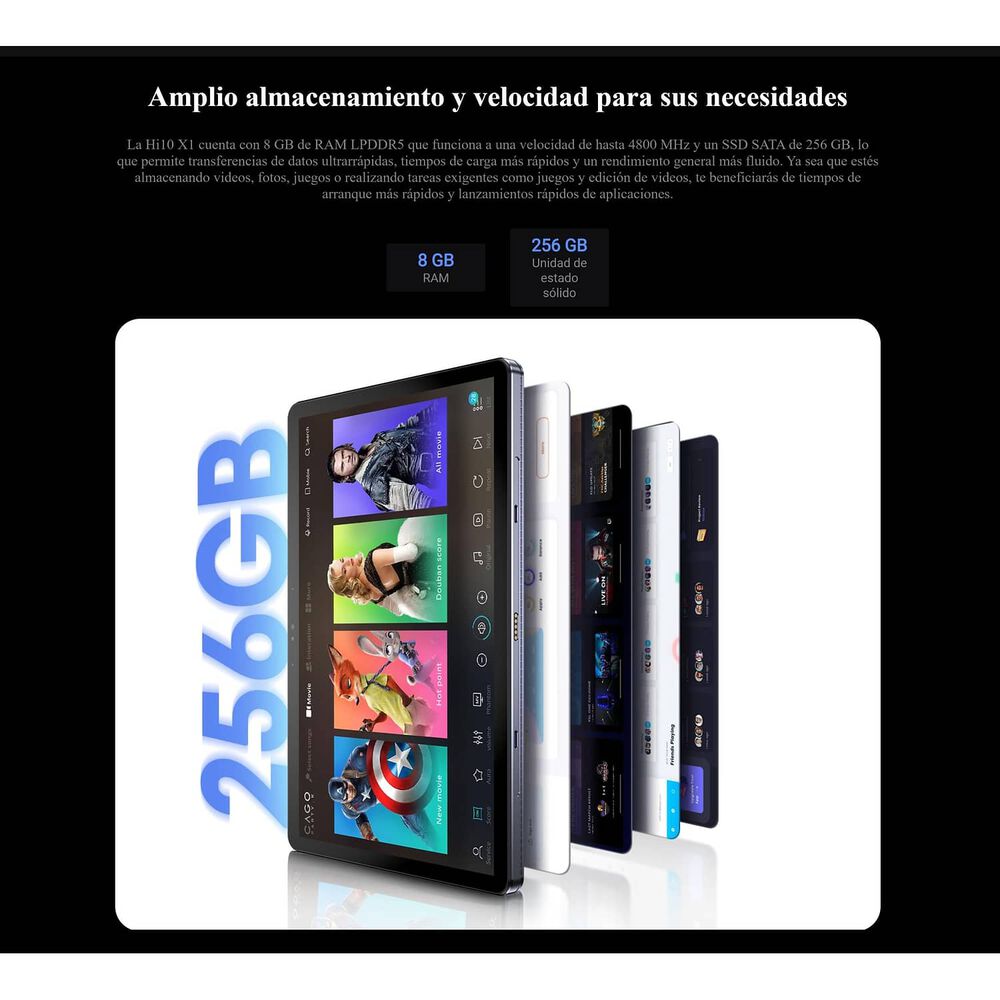 Chuwi Hi10 X1 - Tablet Windows 11 Con Procesador Intel N100 Y 8gb De Ram image number 4.0