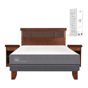 Cama Europea Cic Smart / 2 Plazas / Base Normal + Set De Maderas