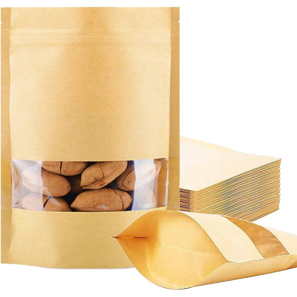 Pack 150 Bolsas Doypack Kraft 9x14cm Almacenaje De Comida image number 4.0