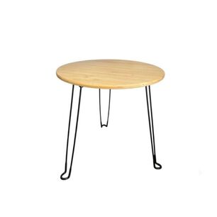 Mesa Auxiliar Plegable Bamboo Redonda Living Terraza