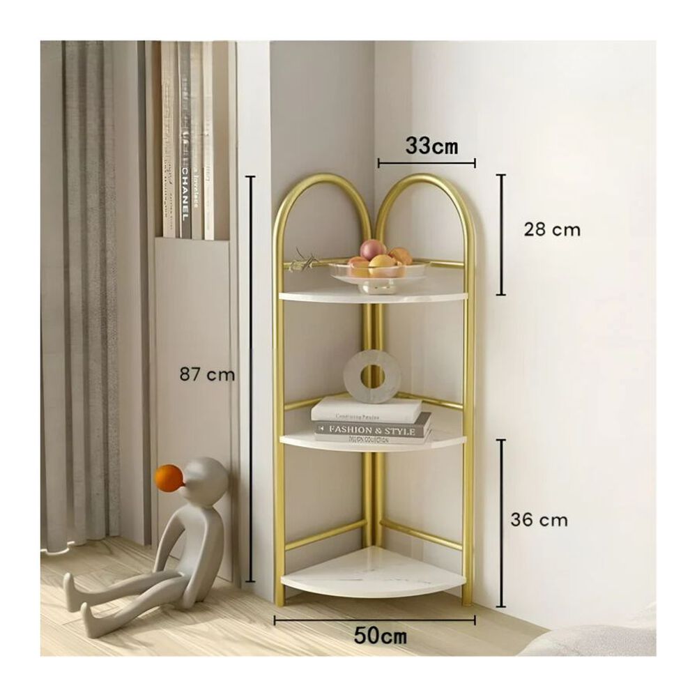 Estanteria Metalica Esquinero Dormitorio Repisas Madera 3 Niveles image number 3.0