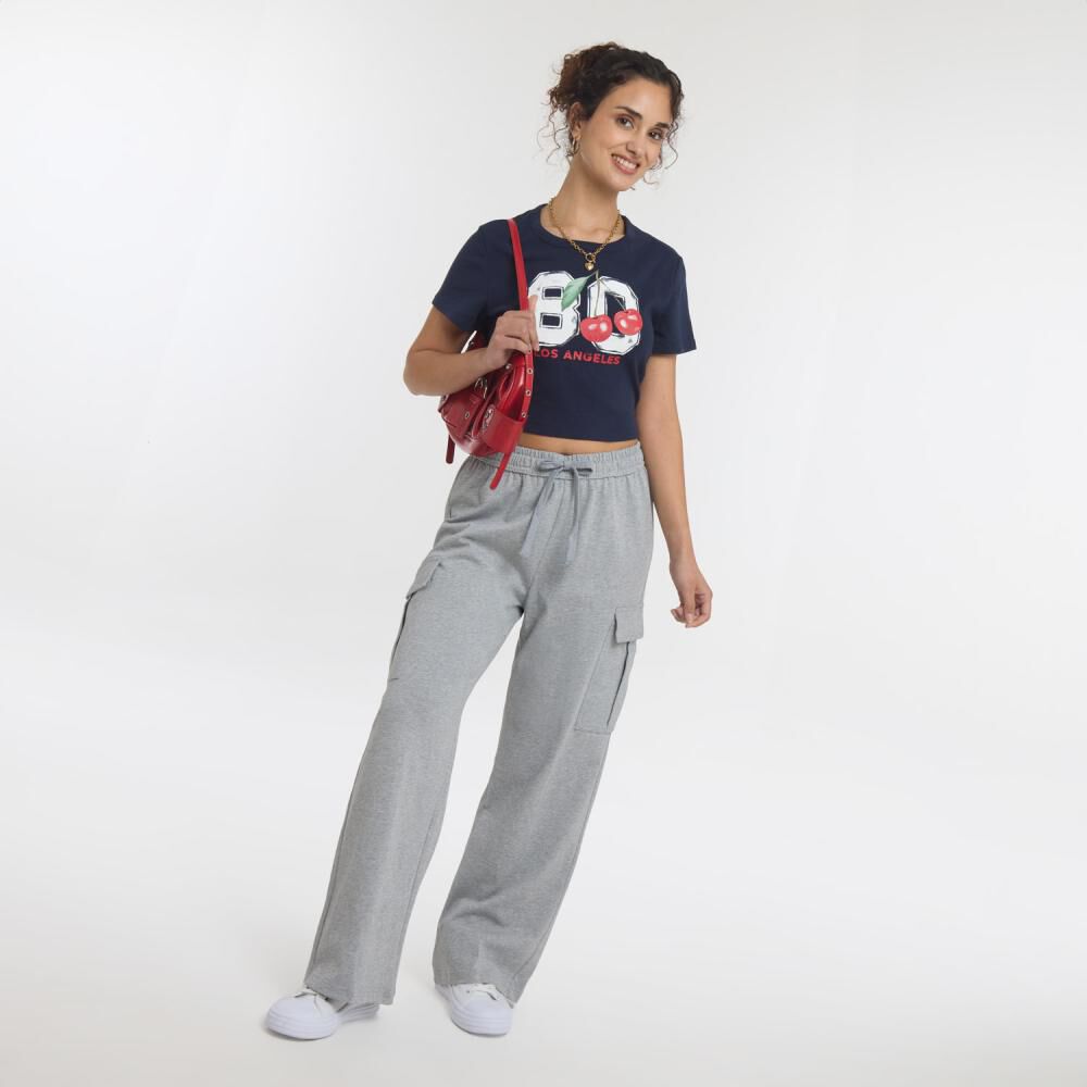 Pantalón De Buzo Tiro Medio Cargo Mujer Freedom image number 1.0