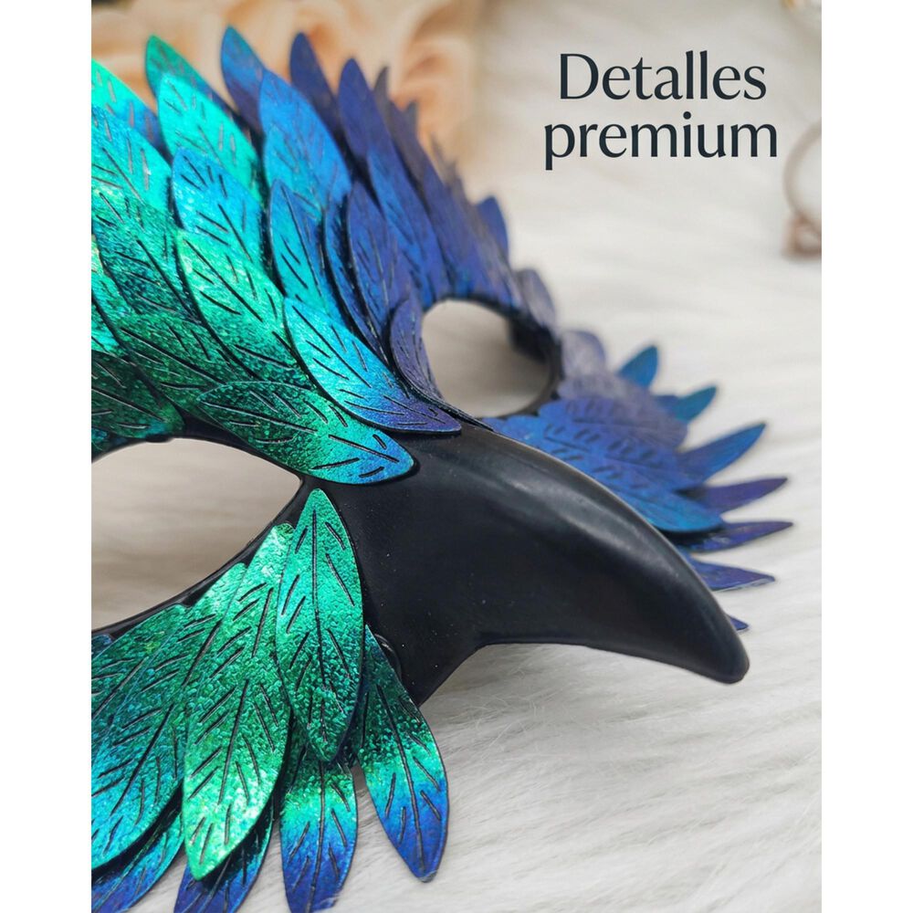 M&aacute;scara Pajaro Ave Plumas Carnaval Veneciano Para Disfraz image number 23.0