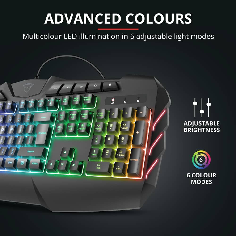 Teclado Gamer Multimedia Trust Gxt 881 Odyss Full Rgb Hybrido image number 0.0