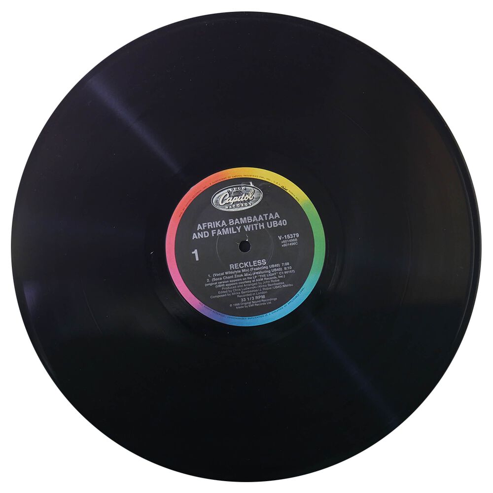 Afrika Bambaataa & Family Ft. Ub40 - Reckless | 12" Maxi Single Usado image number 2.0