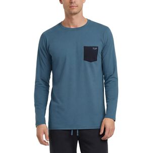 Pijama Hombre Invierno Algod&oacute;n C3 Top / 2 Piezas