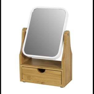 Espejo De Maquillaje Rotacion 360 Espejo De Mesa Con Cajon