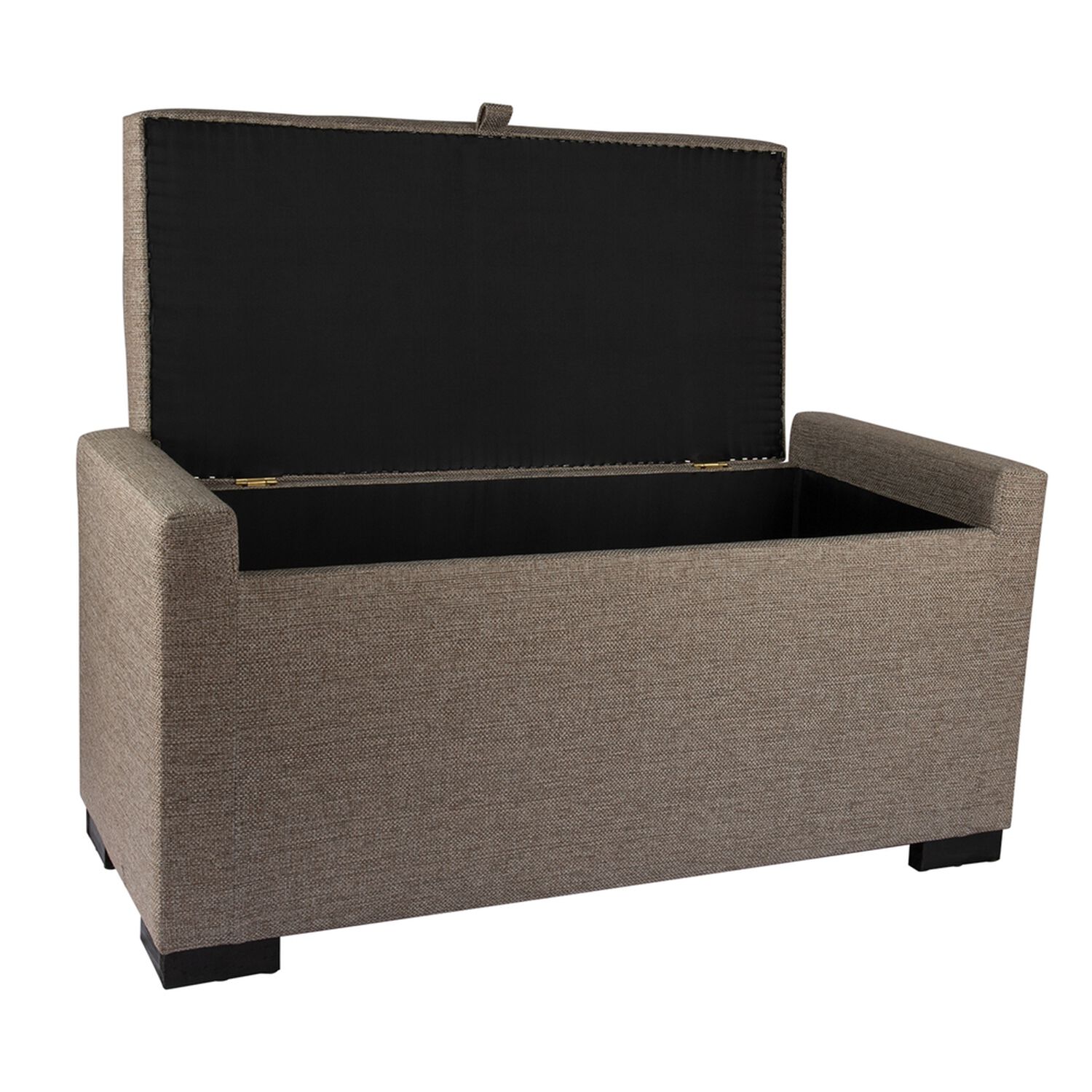Banqueta Con Ba&uacute;l Leyzy Gris Beige Delta 40x55x105 Cm M&aacute;xima Design image number 2.0