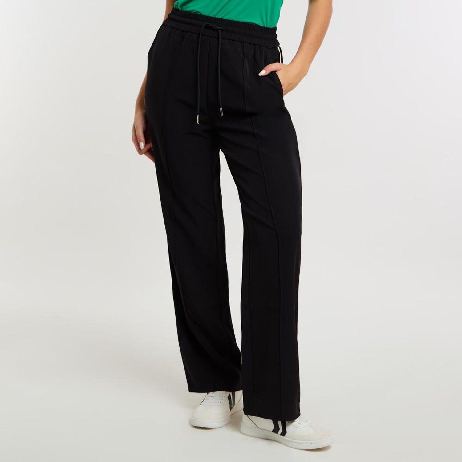 Pantal&oacute;n Pretina El&aacute;sticada Tiro Alto Recto Mujer Kimera image number 0.0