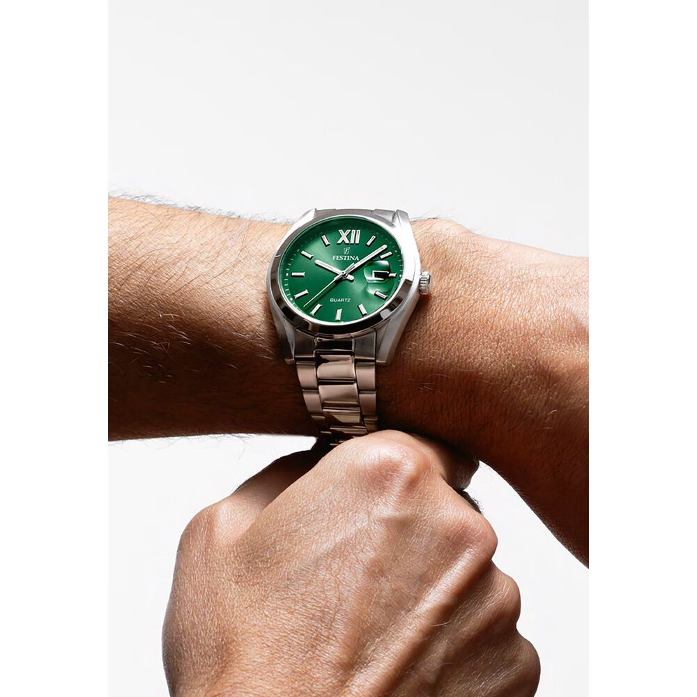 Reloj F20707/8 Festina Verde Hombre Acero Clasico image number 2.0