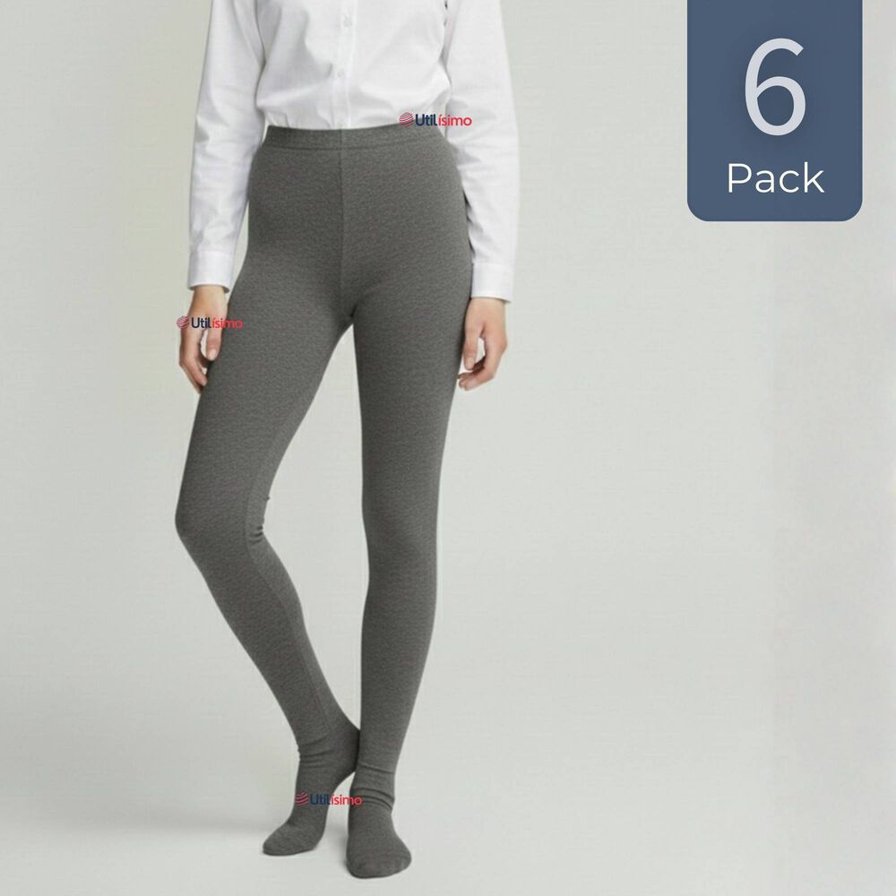 Pack 6 Ballerinas Elasticadas Escolares Ni&ntilde;a Algod&oacute;n Gris image number 0.0