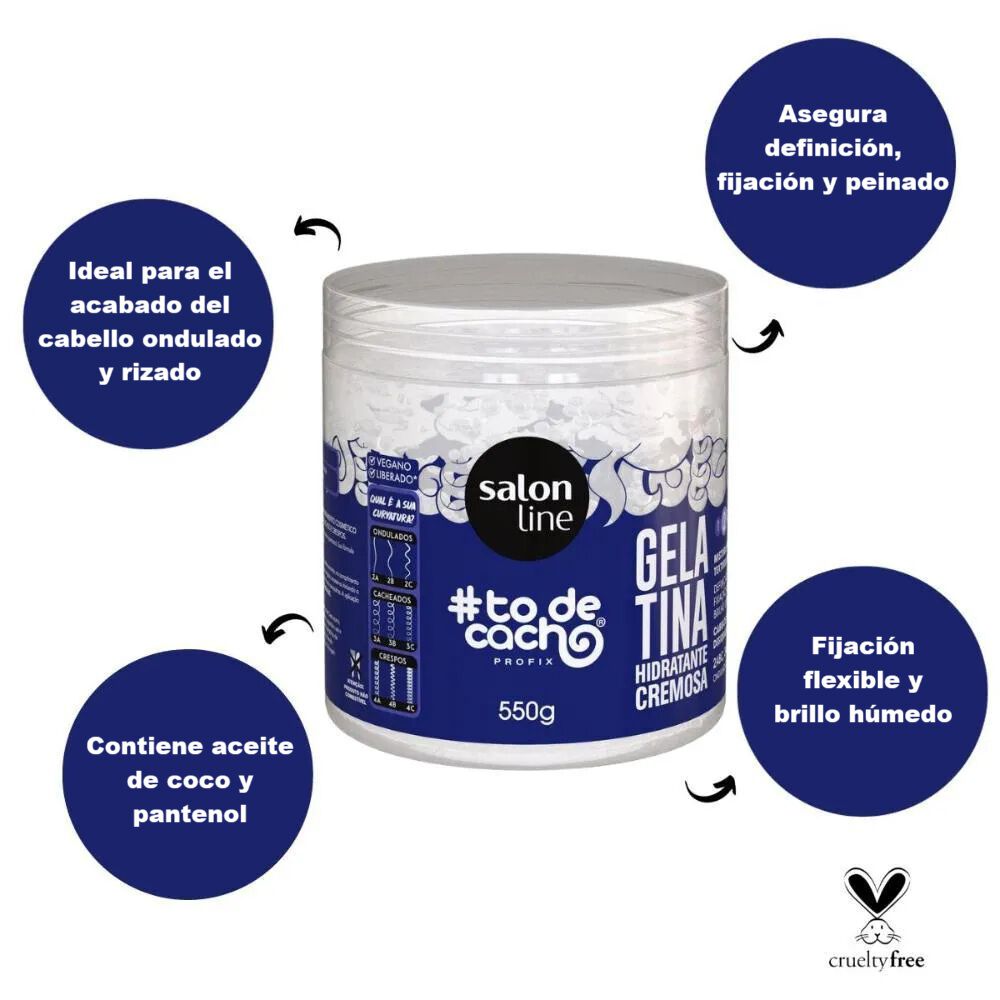 To De Cacho Gelatina Hidratante 550 G Salon Line image number 0.0