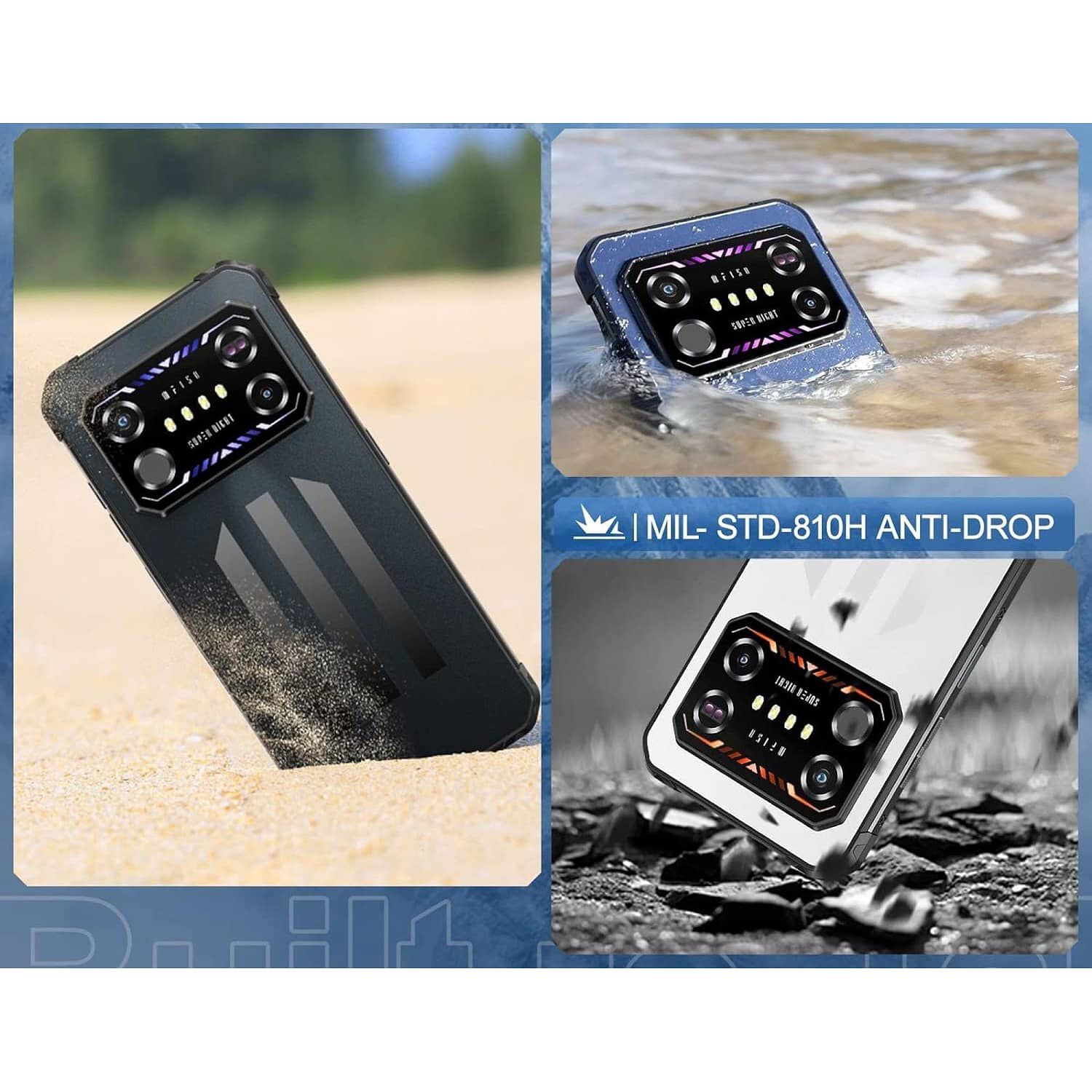 Celular Rugged Iiif150 Air1 Ultra Resistente A Golpes, Polvo, Humedad Y Agua / C&aacute;mara Con Visi&oacute;n Nocturna, Carga R&aacute;pida 30.0w, Term&oacute;metro Infrarrojo image number 4.0