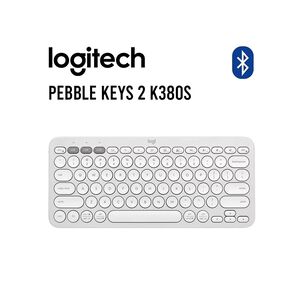 Teclado Logitech Pebble Keys 2 K380s Bluetooth Blanco