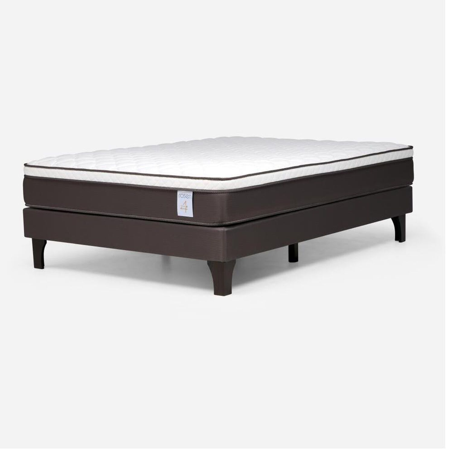 Cama Europea Rosen New Style 4 Plus / Full / Base Normal + Set De Maderas image number 2.0