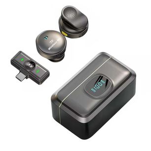 Micr&oacute;fono Digital Magn&eacute;tico Port&aacute;til Inal&aacute;mbrico Sx21 Usb-c Profesional