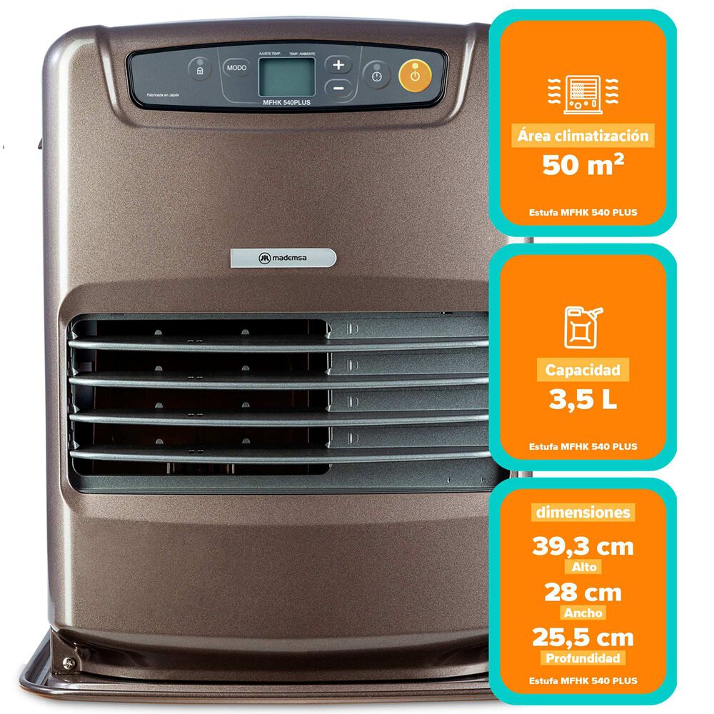 Estufa A Parafina L&aacute;ser Mademsa Fan-heater Mhhk 540 Plus image number 1.0