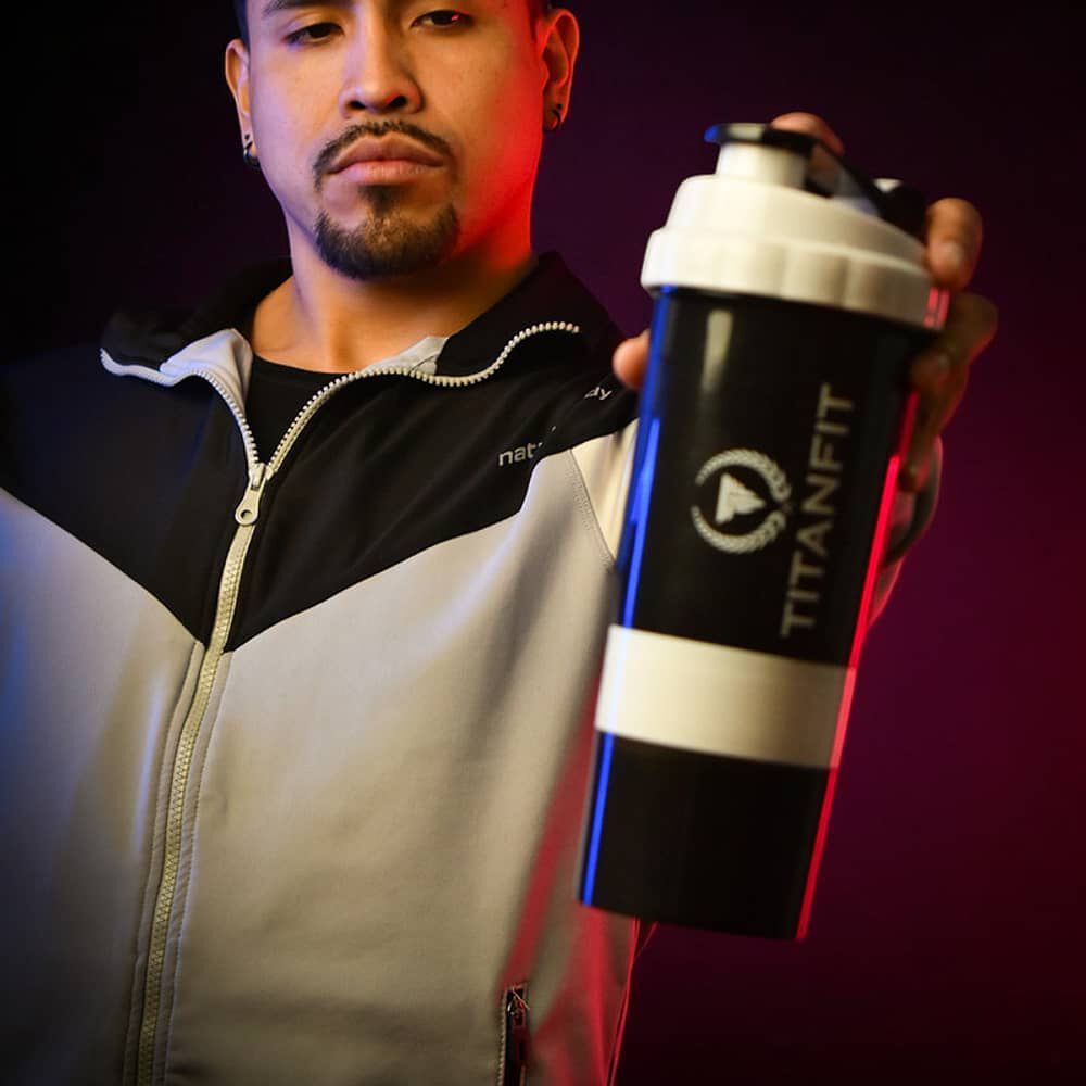 Vaso Shaker 3 En 1 - 500 Ml Blanco Titanfit image number 2.0