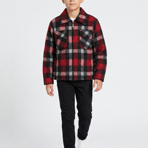 Camisa Ni&ntilde;o Polar Cuadros Tipo Le Ador Invierno