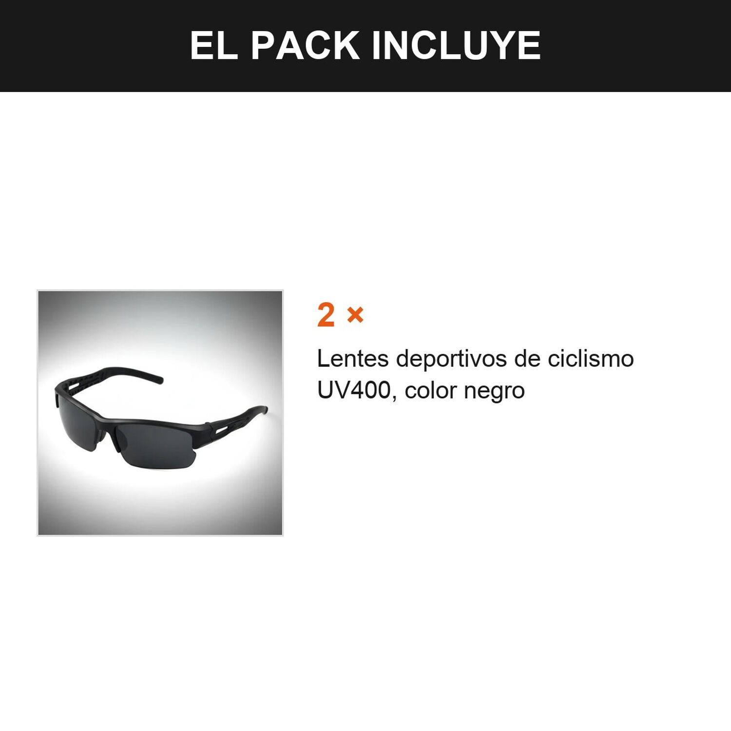 Pack 2 Lentes Deportivos Ciclismo Mtb Ruta Uv400 image number 7.0